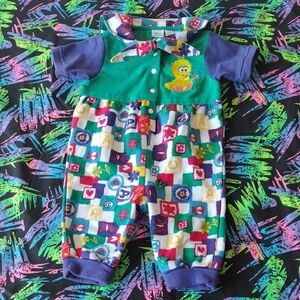VTG Sesame Street AOP Jumpsuit